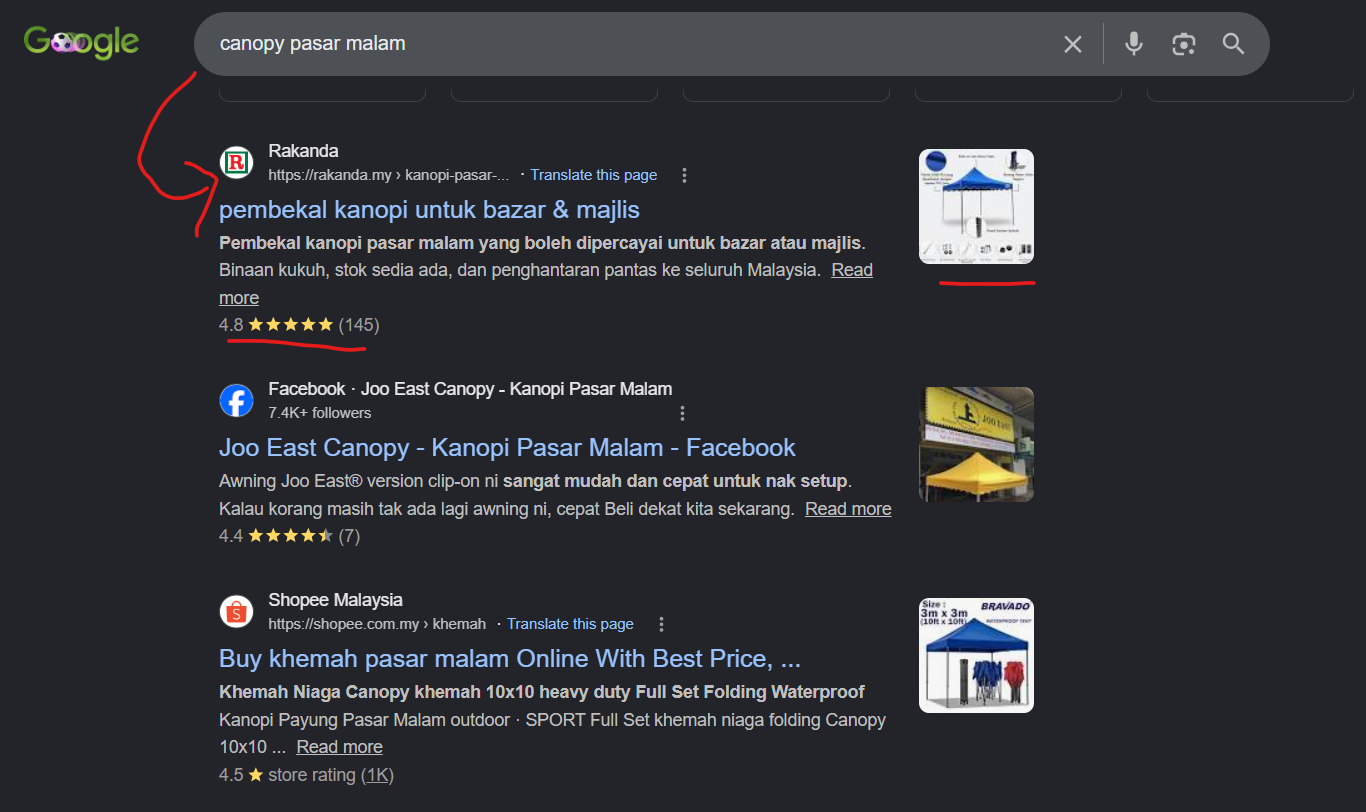 Search Result Rank no 1 for visisibility and traffics