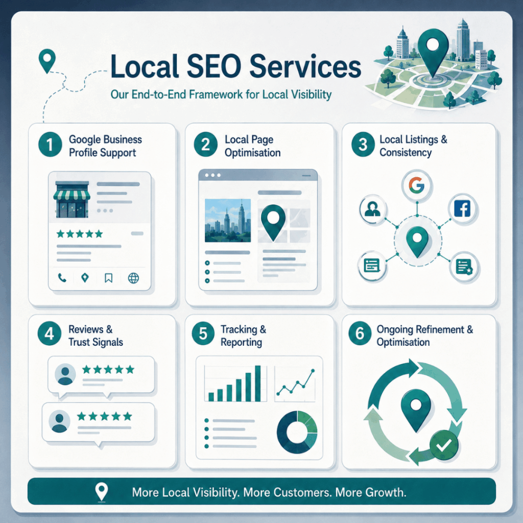 Local SEO Services Malaysia: What Businesses Should Expect Before Hiring an Agency 2 key parts of local SEO services including Google Business Profile support, local optimisation, tracking